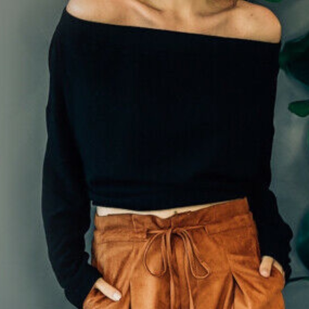Off the Shoulder Knit Top